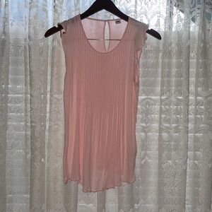 Old Navy Pink Blouse with Ruffled Sleeves